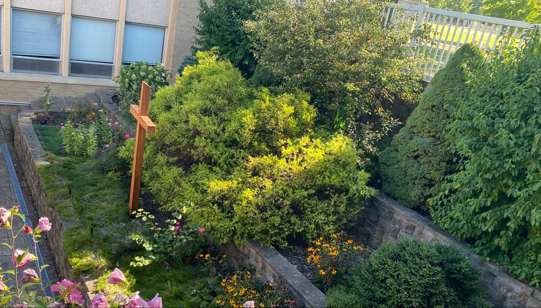 Courtyard cross beautiful
